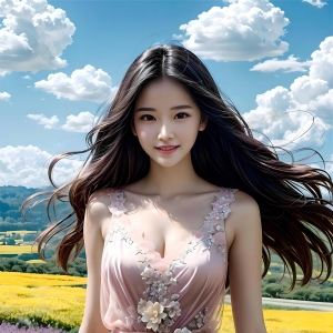 夏日花田少女